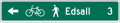 D11-10d Shared-use path destination and distance (1-line)