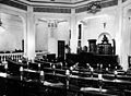 Interior of the Palácio Monroe, showing the Senate floor.