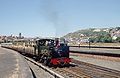 Train with No. 7 leaving Aberystwyth station