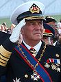 Admiral Rodolfo Codina Díaz, of the Chilean Navy, wearing the sash, star and collar of the Naval Order of Merit (Spanish: Orden del Mérito Naval)