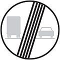 B 22b: End of no-overtaking zone for lorries