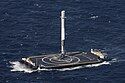 Falcon 9 booster B1021 landed at sea on April 8, 2016