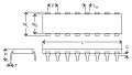 DIP with dimensions labeled