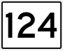 State Route 124 marker