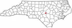 Location of Erwin, North Carolina