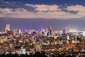 Sapporo city skyline from Asahiyama Memorial Park (2020)