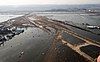 Flooding caused by the tsunami following the Tōhoku earthquake