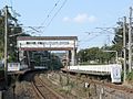 A view of the platforms and tracks.