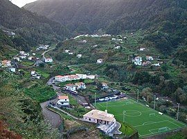 The deep valley walls of the Ribeira da Boaventura