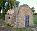 Stone calaboose with vaulted ceiling in Delmar, Iowa.