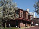 1875 Atlantic and Great Western Railroad depot in downtown Kent