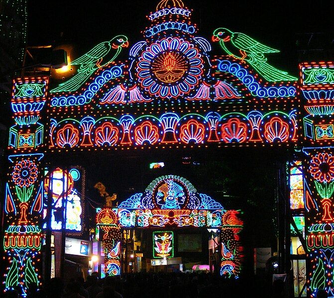 File:Durga Puja Lights.jpg