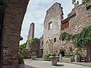 In the castle courtyard