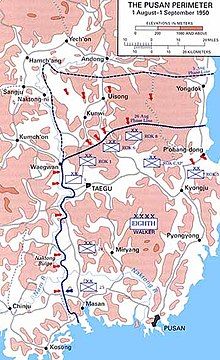 A map of a perimeter on the southeastern tip of a land mass