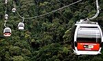 View of the El Ávila Cable Car starting from Caracas to Hotel Humboldt station