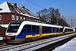 A pair of DMUs operated by NWB at Trompet station, Germany, in 2010