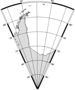 Location of the Argentine Antarctica