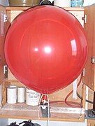 A fully inflated ceiling balloon.