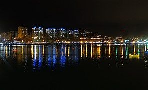 Chitgar Lake in night.