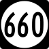 State Route 660 marker