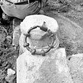 A ring discovered during the excavation, not made of iron.