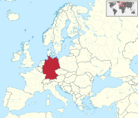 Location of Germany within Europe