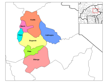 Bilanga Department location in the province