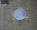 Blue plaque at 56 Akerman Road, Lambeth, London