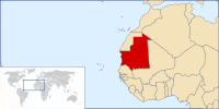 Location of Mauritania