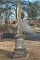 One of first graves, John Billups which tombstone was hit by the American Civil War musket ball.