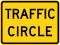 W16-12P Traffic circle plaque