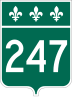 Route 247 marker