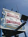 Cloverdale welcome sign: "Home of Smallville"!