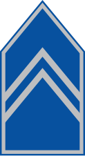 Rank insignia of a US Air Force Junior ROTC Cadet 1st Lieutenant