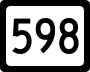 West Virginia Route 598 marker