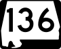 State Route 136 marker