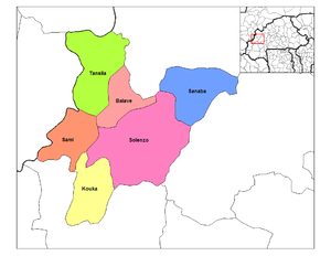 Provincial map of its departments