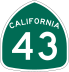 State Route 43 marker