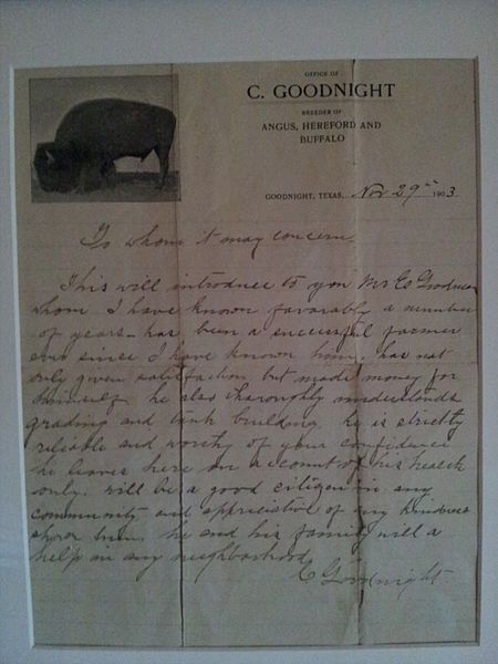 File:Charles Goodnight letter.jpg