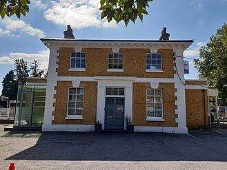 Chiswick Station, 1849, described by Pevsner as "Italianate"