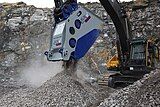 Crusher bucket in a quarry