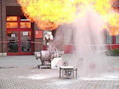 Fireball and superheated gases rise