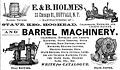 E. & B. Holmes Advertisement from 1889