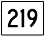 State Route 219 marker