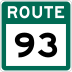 Route 93 marker