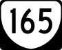 State Route 165 marker