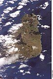 Terevaka from space with Hanga Roa above and Rano Kau at top – a west up photo from Nasa