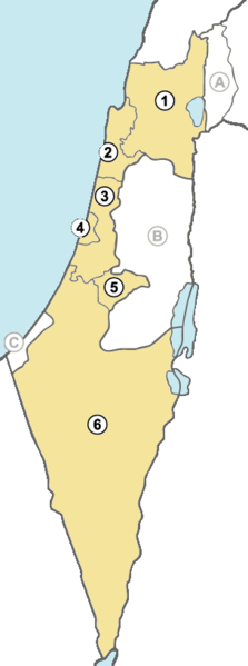 File:Israel districts numbered.png