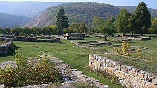 Ruins of the medieval fortress of Krakra near Pernik