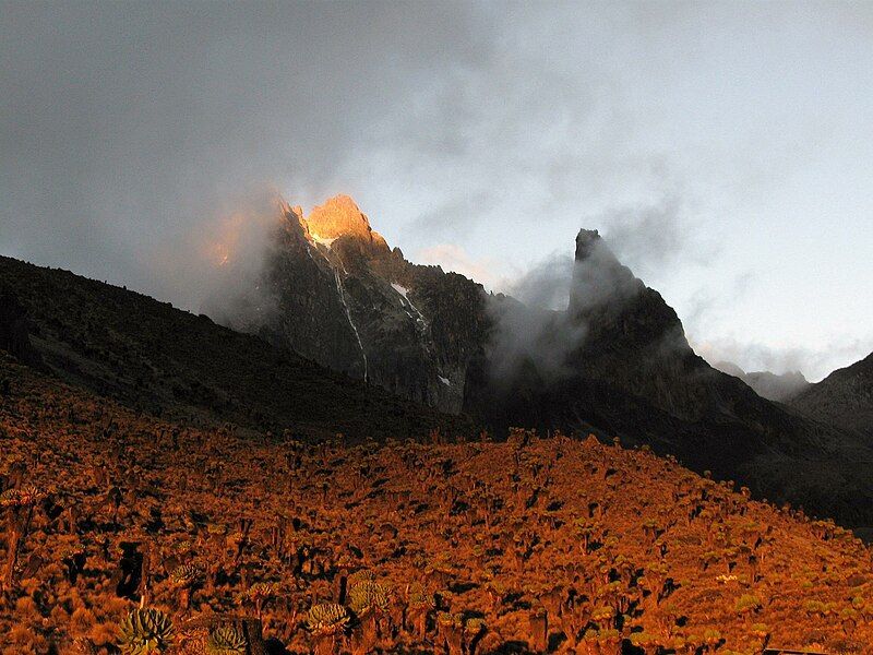 File:Mount Kenya alpenglow.jpg